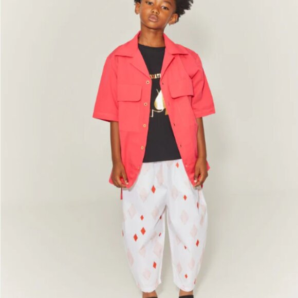 Little creative factory orange grandfather collar cotton shirt size 2-3y - Picture 1 of 7